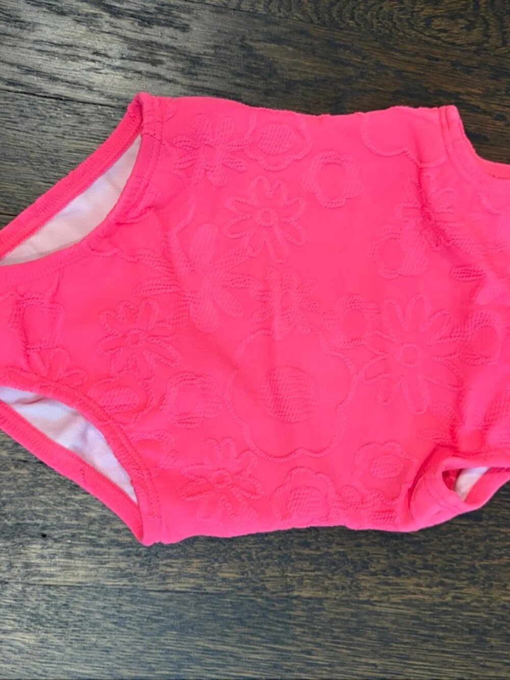 Cat & Jack Baby Girl Pink Floral Swimsuit One-Piece 12M